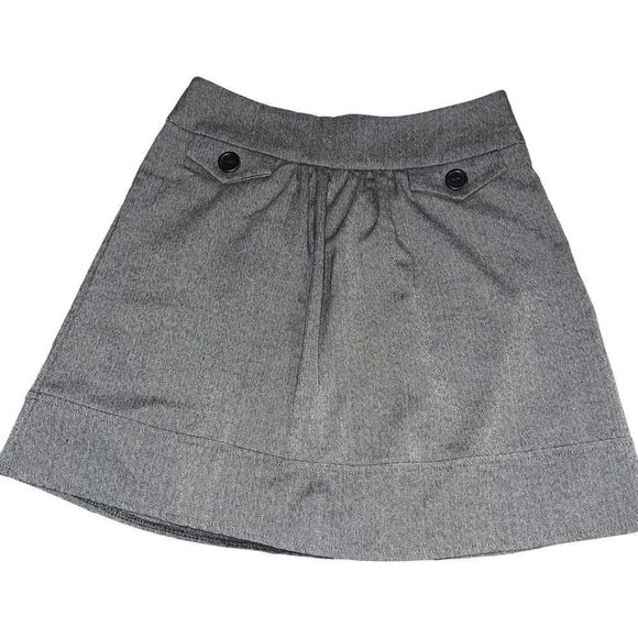 Final Touch Charcoal Grey Mini‎ Skirt with Faux Pockets - Size Medium - Picture 1 of 7